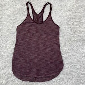 Lululemon Shirt Womens 0 Heathered Bordeaux‎ What The Sport Singlet Tank Top Run